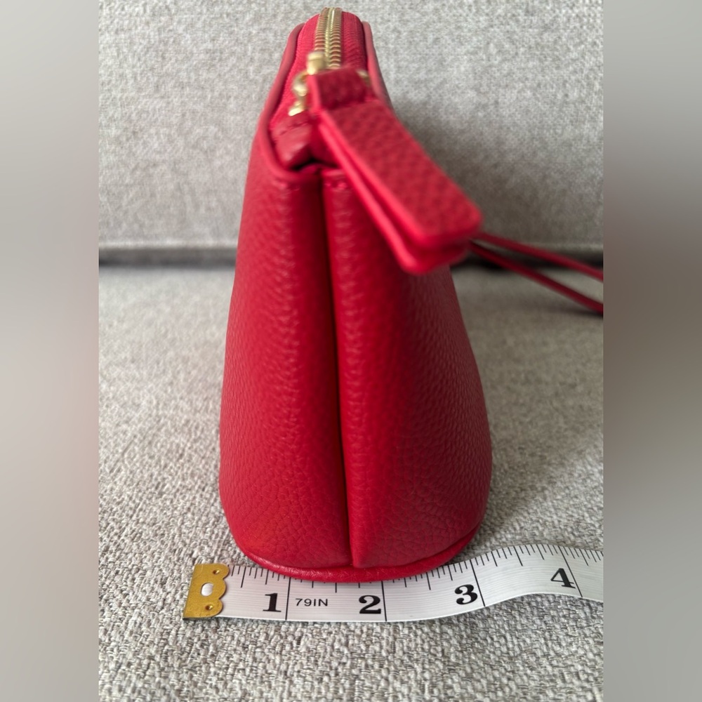 2/$20 SEPHORA | Red Pebbled Faux Leather Make Up Bag - Picture 6 of 6